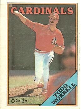 1988 O-Pee-Chee Baseball Cards 135     Todd Worrell
